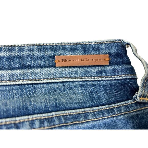 Pilcro and the Letterpress Parallel Straight Jeans Sz 29 Stretch Distressed - Picture 7 of 10